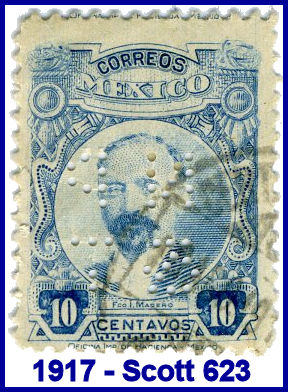 National Paper & Type Company 1914 perfin